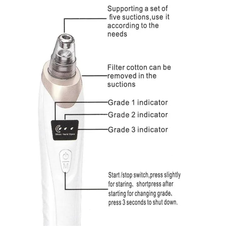 Face Vacuum Suction Blackhead Remover Pore Cleaner