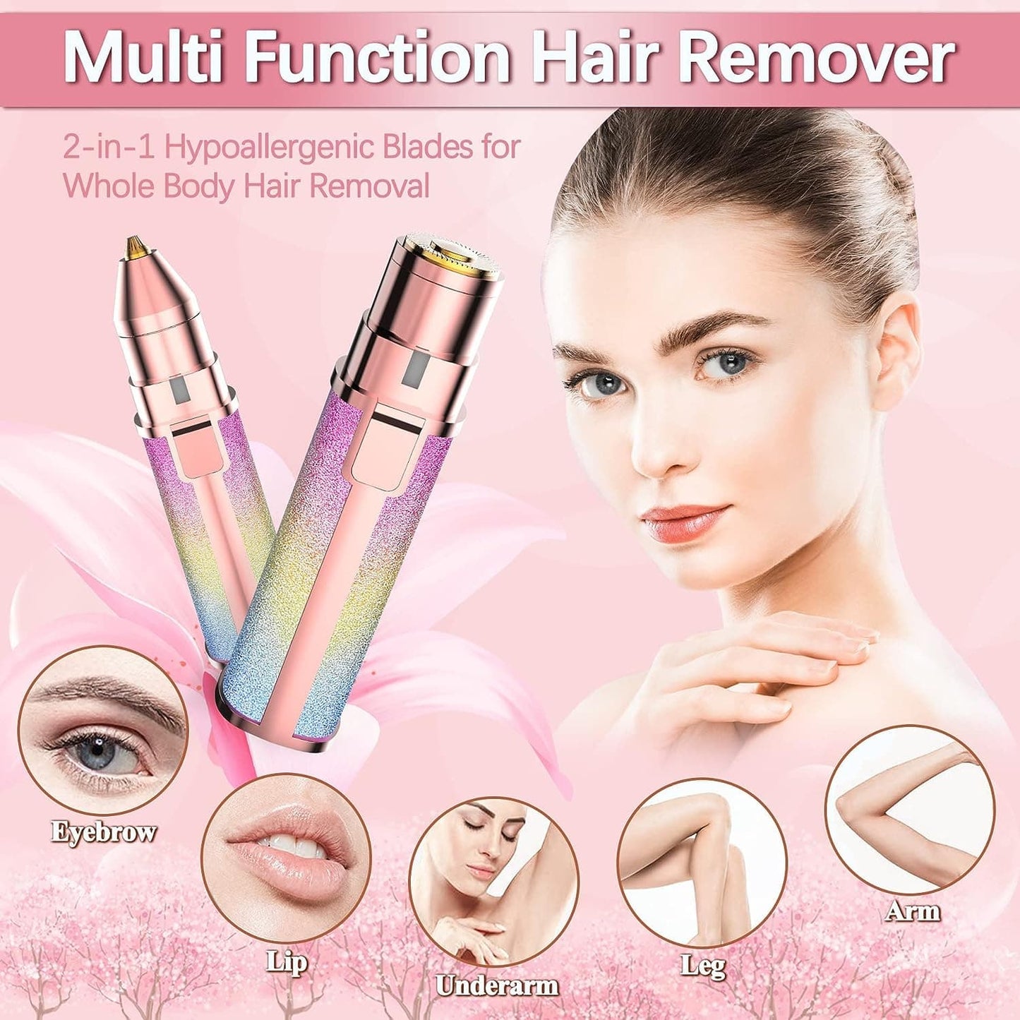 Flawless Facial Machine Razor, Painless Eyebrow Removal (rechargeable)