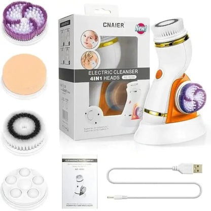 Cnaier 4 In 1 Electric Cleanser | Facial Cleansing Brush & Massager